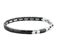 MASERATI Men's Bracelet in Steel and Ceramic, CERAMIC Collection, Herringbone Pattern