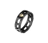 Maserati Man's Ring, Steel, IP Black, IP Yellow Gold, Iconic Collection - JM334AVD51