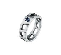 Maserati Man's Ring, Steel, IP Blue, Iconic Collection - JM334AVD50