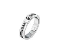 Maserati Men's Ring in Steel, Black PVD, Stone, Iconic Collection - JM423AVD30019