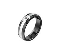 Maserati Men's Ring in Steel, Ceramic, CERAMIC Collection, Trident, Boyfriend Birthday Gift