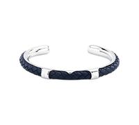 Maserati Men's Steel Bracelet, Braided Leather, LEATHER Collection, Bangle