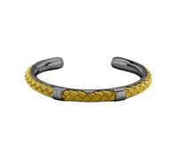 Maserati Men's Steel Bracelet, Yellow Leather, LEATHER Collection, Bangle - JM226AVE39