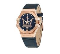 Men's Watch, Potenza Collection, Quartz Movement, Three Hands Version with Date, Stainless Steel, Rose Gold pvd and Leather Watch - R8851108027