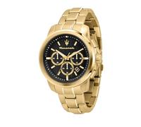 Maserati Men's Watch, Successo Collection, Chronograph Watch, Made of Stainless Steel and Yellow Gold PVD - R8873621013