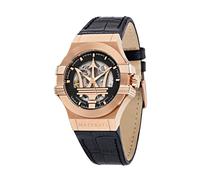 Maserati R8821108053 Potenza Automatic Black Leather Strap Watch - W81154