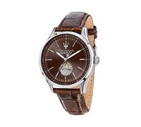 Maserati R8821124002 Sorpasso Auto Stainless Steel Brown Leather Strap Watch - W81308