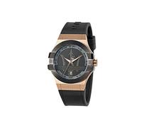 Men's Watch, Potenza Collection, Quartz Movement, Three Hands Version with Date, Stainless Steel, Rose Gold pvd, Black pvd and Polyurethane Watch - R8851108002