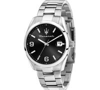 Maserati R8853151007 Wristwatch Attrazione 43mm 5ATM Quartz Unisex Black Silver