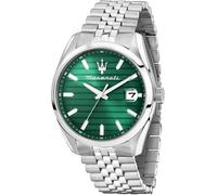 Maserati R8853151027 Wrist Watch Attrazione 43mm 5ATM Quartz Mens Green Silver