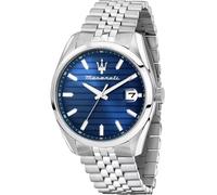 Maserati R8853151028 Wristwatch Attrazione 43mm 5ATM Quartz Unisex Blue Silver