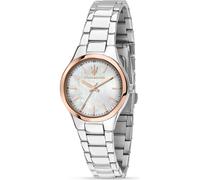 Maserati R8853151503 Attrazione 30mm 5ATM Quartz Unisex White, MOP Silver, Ro...