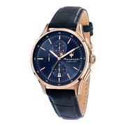Maserati R8871624009 Sorpasso Chronograph Blue Leather Strap Watch - EXCLUSIVE - W81277