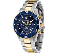 Maserati Men's Watch R8873600006 Competizione Gold Two Tone Blue Dial Watch