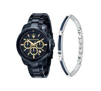 Maserati R8873621042 Successo Chronograph Set 44mm 5ATM Quartz Unisex Blue Li...
