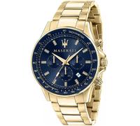 Maserati Gents Sfida Blue Dial Gold Tone Stainless Steel Watch