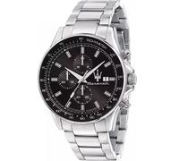 Maserati R8873640015 Sfida Chrono 44mm Chronograph Quartz Unisex Black Silver...