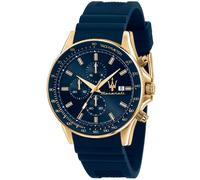 Maserati SFIDA CHR SILICON ST R8871640004 - Man - 44 mm - Quartz - Mineral Glass Blue 18 cm