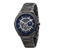 Maserati Stile Chronograph Stainless Steel Blue Skeleton Dial Quartz R8873642012 100M Men's Watch
