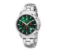 Maserati Successo Men's Green Chronograph Dial Stainless Steel Bracelet Watch