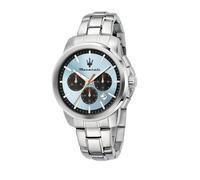 Maserati Successo Men's Light Blue Chronograph Stainless Steel Bracelet Watch
