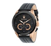 Men's Watch, Traguardo Collection, Quartz Movement, Chronograph, Stainless Steel and Leather Watch - R8871612025