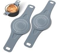 Masgarlan Fiber-Free Silicone Bread Sling 2 Pack for Dutch Oven, Non-Stick Reusable Sourdough Baking Mat, Easy Dough Transfer Tool, Bread Baking Accessories