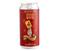 Mash Gang Lesser Evil Non Alcoholic Stout 12 Pack, Chocolate Cherry Alcohol Free Craft Beer, Dark NA Beer