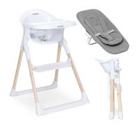 Mash High Chair Bundle by Baby Elegance | Includes Newborn Seat (0-6 Months), Toddler Seat (6+ Months) & Toast Cushion | Adjustable White High Chair for Babies & Toddlers