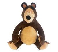 MASHA AND THE BEAR Large Plush XXL Sitting Bear Soft Collectible Character Inspired by TV Series - Height 60cm - Color Brown