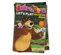 Masha And The Bear - Let's Play: Giant Coloring Book For Kids