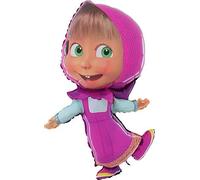 Masha and the Bear Masha Foil Shape Balloon - Silver, 1 count - Birthday - Children - Unisex-Kids