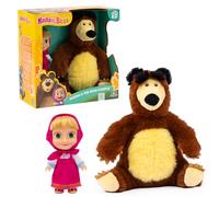 Masha and The Bear Toy Set - 12 cm Masha Doll & 20 cm Soft Bear Plush from the Hit TV Series - Suitable for Kids Aged 3+