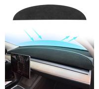 Masha Dashboard Cover for Tesla Model 3/Y, Flannel Dashboard Pad Dash Mat Compatible with Tesla Model Y Model 3 2017-2021 2022 2023 Dashboard Decorative Interior Auto Accessories, black