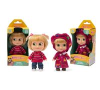 Masha & The Bear - Best Friend Doll Twin Pack - Includes 12cm Masha in Painter Dress & 12cm Best Friend in Colourful Sweater - Articulated Dolls from the Hit TV Series - Gift for Kids 3+