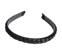 Mashaouyo 1.5Cm Wide Wig With Teeth Braid Fashion Braid Hoop Headdress Medium Jaw Clips (Black, One Size)