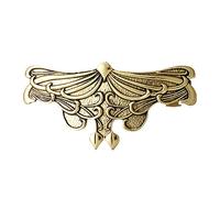Mashaouyo Crafted Nouveau Clip Large Barrette Hand Art Clip Squiggle (Ancient Gold, One Size)