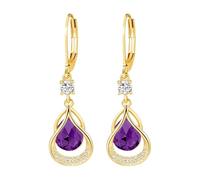Mashaouyo Gold Earrings For Women Earrings Dangling Stud Sapphire Blue Amethyst Earringssilver Cubic Zirconia Stud Gold Girls Cute For Women (B-A, One Size)