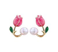 Mashaouyo Slimming Hoop Earrings Halolux Lymphvity Magnetotherapy Earrings Activity Hoop Acupuncture Jewelry Big (Hot Pink, One Size)