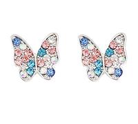 Mashaouyo Sterling Silver Small White Zircon Snowflake Stud Earrings, Earrings Flat Back Earringss Sterling Silver Christmas Snowflake Zircon Earringss Comfortable Earring Fashion (b-C, One Size)