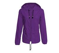 Mashaouyo Waterproof Jackets Women Softshell Jacket Womens Teal Bomber Jackets Women Ladies Coats and Lightweight for UK Size Ladies Waterproof Coat Womens Outdoor Jacket Full Zip Windproof Coat