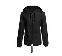 Mashaouyo Waterproof Jackets Women Softshell Jacket Womens Teal Bomber Jackets Women Ladies Coats and Lightweight for UK Size Ladies Waterproof Coat Womens Outdoor Jacket Full Zip Windproof Coat