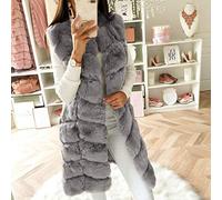 Mashaouyo Women Long Waistcoat For Uk Waistcoat Gilets Fleece Gilet Lightweight Size White Gilet Ladies Waistcoats Ladies Fleece Gilets Vest Petite Outerwear Vest Cardigan