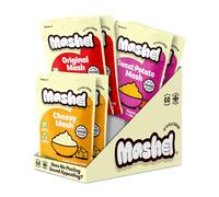 Mashd Variety Pack Mash Potato Pouches - Pack of 6 x 140g - Original, Cheesy Mash & Sweet Potato - Instant Side Dish in One Minute, Just Add Hot Water