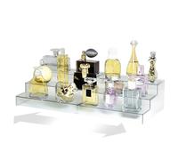 MASHDE Acrylic Display Riser Expandable Shelf 3-Tier Slide-Out Organizer for Bathroom Counter & Collectibles Craft Show Display Stand