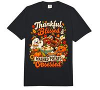 Mashed Potato Lover Funny Thanksgiving Turkey Dinner Comfort Colors Adult Heavyweight T-Shirt