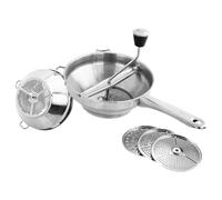 Mashed Potato Rice Press | Stainless Steel Strainer with 3 Strainer Insert Perforated Discs | Tomato Press with Handle - Ergonomic Tomato Sauces Machine, Tomato Sieve for Tomatoes