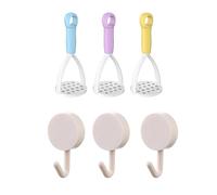Masher Ricer, Heavy Plastic Potato Masher with Handle Hand, and no Punch Wall Hook, Held Potato Masher Food Press for Struggle Free Mashing Vegetable and Fruit Masher and Other Food