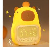 MASHI - Alarm Clock for Bedrooms, Simple Digital Alarm Clock with Loud Beeps, Cute Night Light by Capybara Dimmable, Sleep Trainer for Boys and Girls, Birthday Gift for Kids