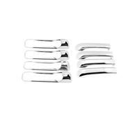 MASHRGX Chrome Gloss Black Door Handle for Dodge for Ram for Pickup 1500 2500 3500 4000 2010 2009~2018 2017 Carbon Fiber Exterior Car Accessories Stickers(Chrome)